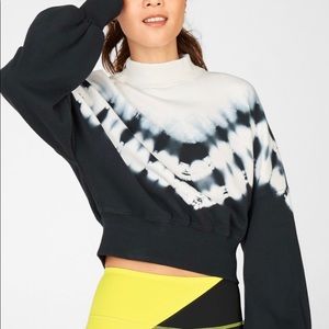 Fabletics Tie Dye Olivia Mock Neck Long Sleeve Pull Over